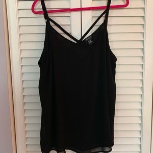 EUC Torrid Cross Strap Chiffon Tank